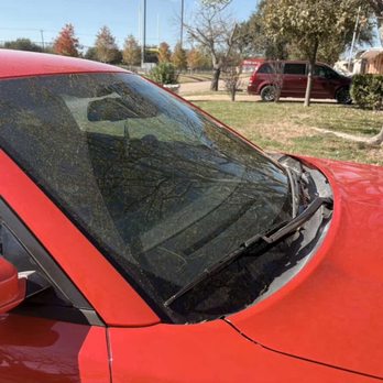 Crowned Finish Auto Detailing - Car windshield Before clean - Auto Detailing Near Me
