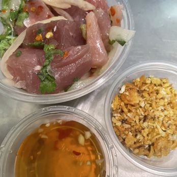 Souza's Fish House - 3/19/26 Lao Poke', Fried Onions n Chili Sauce... So Good! - Poke Near Me - Honolulu, Hawaii Souza's Fish House - 3/19/26 Lao Poke', Fried Onions n Chili Sauce... So Good! - Poke Near Me - Honolulu, Hawaii