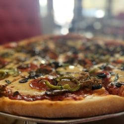 Jaboni's Pizzeria Kingston Pike - Margherita Pizza with Original special, subbed black olives instead of onions.