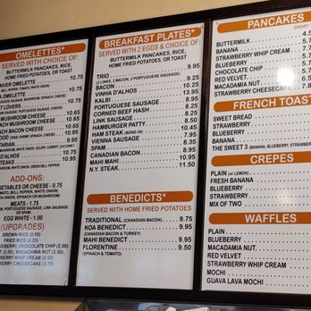 Koa Pancake House - Menu - Breakfast & Brunch Near Me - Honolulu, Hawaii