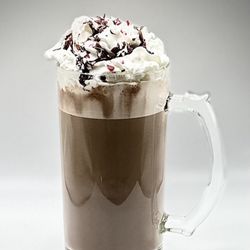 Querencia Coffee - Candycane mocha. Let us help you elevate your home coffee game today. Email us and we can guide you.