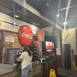 Nasty water leaking from the ceiling that hit customers in the head. I took a video as well.