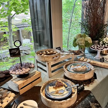 Ancaster Mill - a variety of pies on a table - Canadian (New) Near Me - Ancaster, Ontario