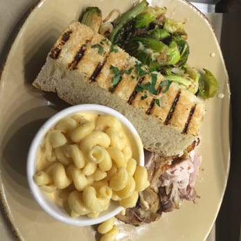 Urban Plates - Chicken with Mac and cheese and Brussels sprouts - New American Near Me - Dublin, California Urban Plates - Chicken with Mac and cheese and Brussels sprouts - New American Near Me - Dublin, California