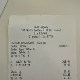Removed the $40 but did not recalculate the gratuity