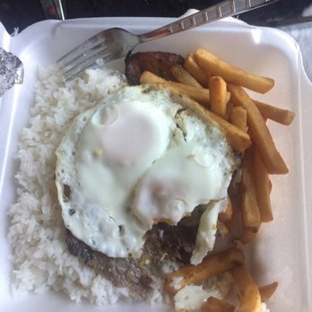 Mi Ranchito 2 - Beef over fries with rice and 2 eggs - Peruvian Near Me - Stamford, Connecticut