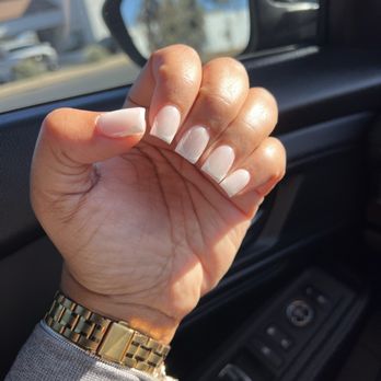 D'or Nail Lounge - I went short square with French tip & chrome. - Nail Salons Near Me - Temecula, California