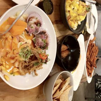 Limón - Yuca fries, Ceviche mixto, Truffle mac cheese, plantains, Sweet Potato Fries - Peruvian Near Me - Oakland, California