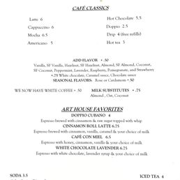 Drinks Menu Drinks Menu