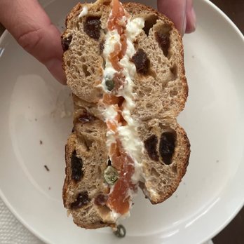 Hank's Bagels - Cinnamon raisin with cream cheese and lox. Do it. - Coffee & Tea Near Me - Burbank, California