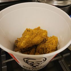 KFC - The chicken was pretty okay.
