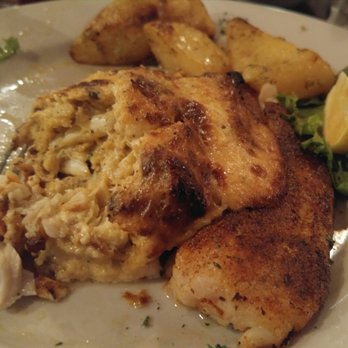 Hazelwood Inn - Stuffed tilapia with roasted Greek potatoes. Soooooo good! - New American Near Me - Baltimore, Maryland Hazelwood Inn - Stuffed tilapia with roasted Greek potatoes. Soooooo good! - New American Near Me - Baltimore, Maryland