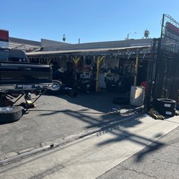 The outside of tire shop The outside of tire shop
