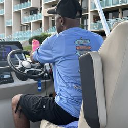 Freedom Boat Club - John's Pass - Back of my head driving out of dockside!