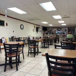 Baker's Smokehouse - Seating area. You can walk up to the counter, order and grab a seat! So friendly!