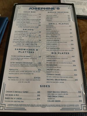 Menu photo 2 Josephine's Gulf Coast Tradition Houston, TX Menu photo 2 Josephine's Gulf Coast Tradition Houston, TX