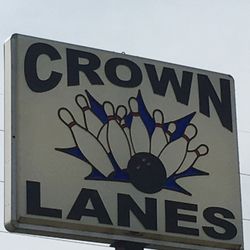 Crown Lanes Bowling Alley - Our sign on Spruce St.