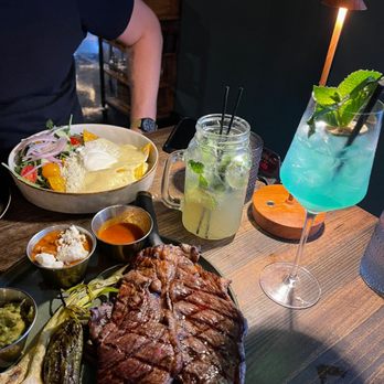 Miel de Agave - Carne asada plate and green steak enchiladas - Steakhouses Near Me - Chandler, Arizona Miel de Agave - Carne asada plate and green steak enchiladas - Steakhouses Near Me - Chandler, Arizona
