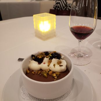 Bacchus - A Bartolotta Restaurant - Decadent chocolate mousse with the best cherries - New American Near Me - Milwaukee, Wisconsin