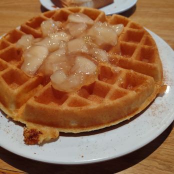 C's Waffles Boardman - Their fantastic, warm and moist Cinnamon Apple Waffles. - New American Near Me - Youngstown, Ohio