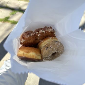 Marie's Donuts - Apple fritter, chocolate raised, blueberry, and berry-filled - Donuts Near Me - Sacramento, California