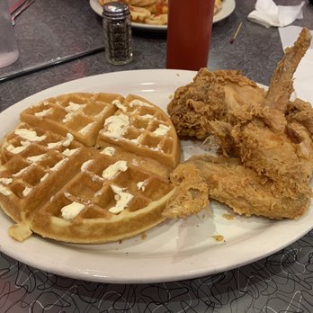 RedEye Diner - I didn't like the waffle.  Chicken wings were a little tough. Don't recommend the chicken and waffles. - Diners Near Me - Charlotte, North Carolina