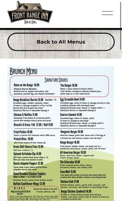 Menu photo 4 Front Range Inn Lakewood, CO Menu photo 4 Front Range Inn Lakewood, CO