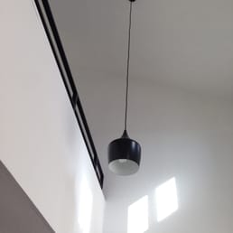 Second floor ceiling hard wire lamp install. Second floor ceiling hard wire lamp install.