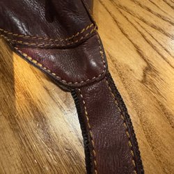 Leather bag.