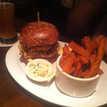 Lucky Monk - BBQ Pulled Pork w/ Sweet Potato Fries - American Near Me - Barrington, Illinois Lucky Monk - BBQ Pulled Pork w/ Sweet Potato Fries - American Near Me - Barrington, Illinois