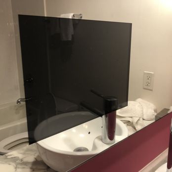 Flamingo Las Vegas - TV in bathroom mirror didn't work - Hotels Near Me - Las Vegas, Nevada