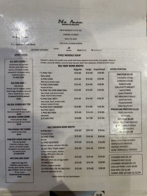 Menu photo 8 Pho Anam Corona, CA