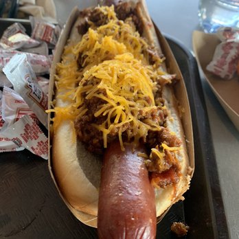 Cosmic Ray's Starlight Café - Footlong Chili Cheese Hot Dog - Sandwiches Near Me - Orlando, Florida Cosmic Ray's Starlight Café - Footlong Chili Cheese Hot Dog - Sandwiches Near Me - Orlando, Florida