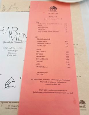 Menu photo 3 CCSF Chef’s Table San Francisco, CA Menu photo 3 CCSF Chef’s Table San Francisco, CA