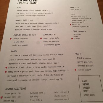RAMEN-SAN - Menu - Ramen Near Me - Chicago, Illinois RAMEN-SAN - Menu - Ramen Near Me - Chicago, Illinois