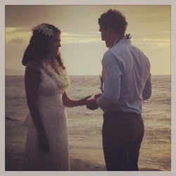 Dr. Erin and Dr. Rob at their wedding on Maui.