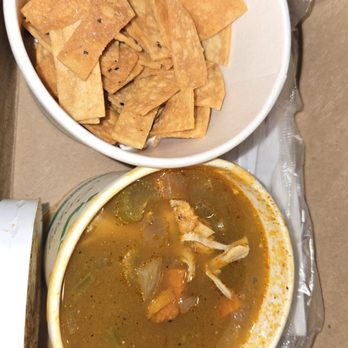 Jefferson Spirits Bar - Chicken Tortilla Soup, neatly packed to go - Gastropubs Near Me - Medford, Oregon