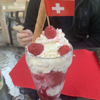 Swiss Chalet Restaurant - Raspberry rum sundae - German Near Me - Vail, Colorado Swiss Chalet Restaurant - Raspberry rum sundae - German Near Me - Vail, Colorado