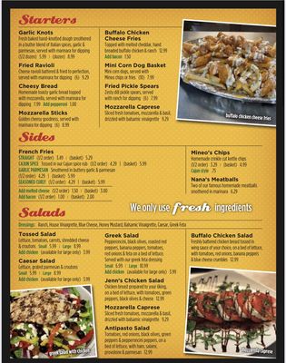 Menu photo 3 Mineo's Pizza & Wings Franklin, TN Menu photo 3 Mineo's Pizza & Wings Franklin, TN