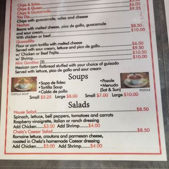 Chela's Tacos - Menu as of 4/6/24 - Mexican Near Me - San Antonio, Texas Chela's Tacos - Menu as of 4/6/24 - Mexican Near Me - San Antonio, Texas