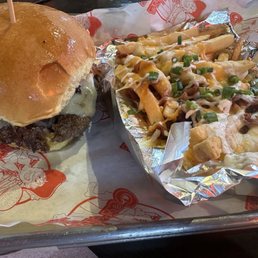 Black Mountain Signature Burger Jax fries Black Mountain Signature Burger Jax fries