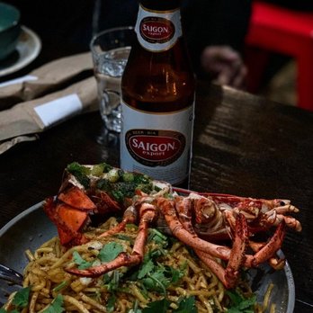 Saigon Social - Garlic noodles with lobster - Vietnamese Near Me - New York, New York Saigon Social - Garlic noodles with lobster - Vietnamese Near Me - New York, New York