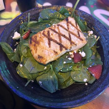 Tempo Cantina - Fresh Berry Salad with salmon - New American Near Me - Brea, California