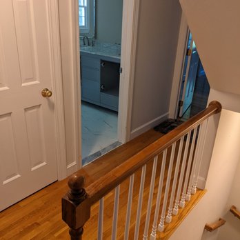PMG Construction - This banister has been in the house for 35 years, Pedro did not foresee this as an issue until install day! - General Contractors Near Me