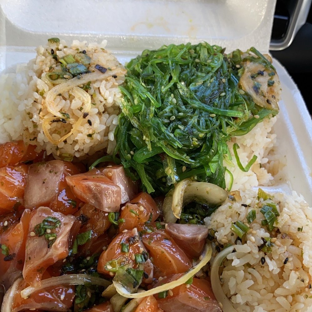 Fresh Catch - Salmon poke bowl with ocean salad - Hawaiian Near Me - Honolulu, Hawaii Fresh Catch - Salmon poke bowl with ocean salad - Hawaiian Near Me - Honolulu, Hawaii