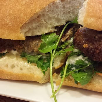 Bread Alone - Banh Mi - house made pork sausage, pickled vegetables, cilantro, jalapeño, mayo, ciabatta - Bakeries Near Me - Woodstock, New York Bread Alone - Banh Mi - house made pork sausage, pickled vegetables, cilantro, jalapeño, mayo, ciabatta - Bakeries Near Me - Woodstock, New York