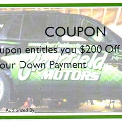 Clearfield Motors - $200 off your down payment coupon