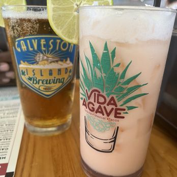 Vida Agave - Modelo on draft and the Aperol Coconut Rita - Tacos Near Me - Galveston, Texas Vida Agave - Modelo on draft and the Aperol Coconut Rita - Tacos Near Me - Galveston, Texas