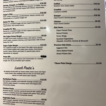 The Cajun Corner On Broad - Menu (back) - New American Near Me - Eufaula, Alabama