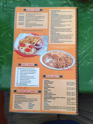 Menu photo 1 Los Zacatecanos Sweetwater, TN